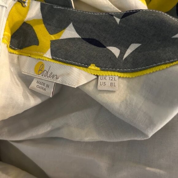 (REPOST) Boden lemon print midi dress, size 8L - Picture 2 of 5